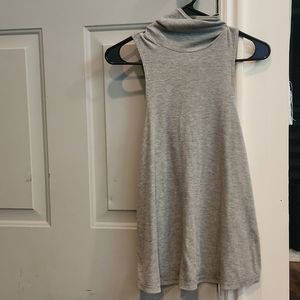 Womens Gray Small Turtleneck Tank
